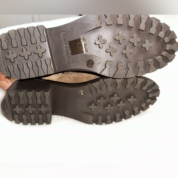 Tory Burch Suede Lug Sole Combat Boots - Picture 7 of 8